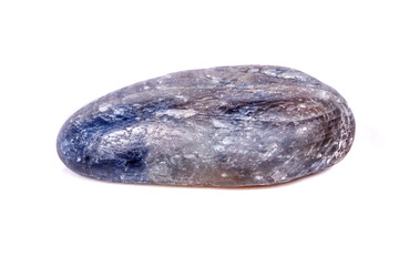 Macro mineral stone sapphire on white background