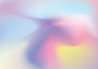 Iridescent graphic template for flyer, poster, banner, mobile app. Vibrant minimal hologram gradient.