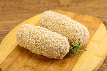 Raw chicken cutlet for roast
