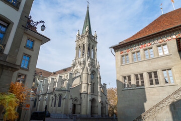 Fototapeta na wymiar Church of St Peter and Paul - Bern, Switzerland