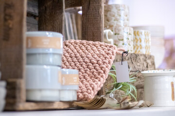 Trendy Store Shelf Closeup