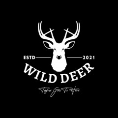 Deer Head Logo For Hunting Club