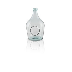 Clear glass water bottle, wine bottle style isolated on white background with clipping path
