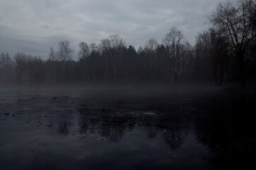 mgła nad wodą