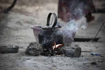 A picture from the camps for displaced people fleeing the war in Yemen, Taiz