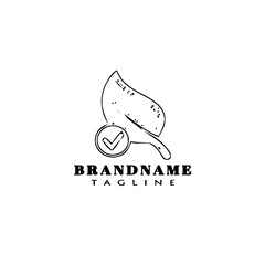 cute leaf logo cartoon template icon design vector
