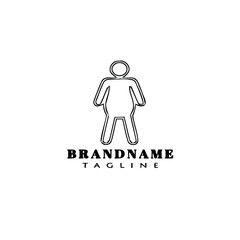 human logo cartoon design icon vector illustration