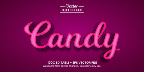 Purple Candy, Editable Text Effect in sweet purple candy