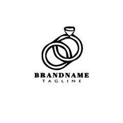 ring logo cartoon icon design template vector
