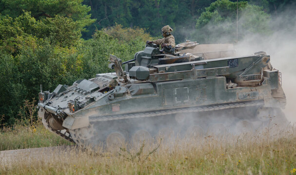 army light infantry repair and recovery vehicle on exercise