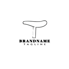 bicycle saddle logo icon design template vector illustration