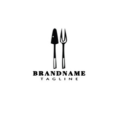 fork and spoon logo icon design vector illustration