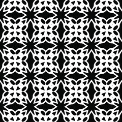 floral seamless pattern background.Geometric ornament for wallpapers and backgrounds. Black and white pattern.