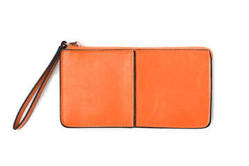 Woman purse close up isolated on white background