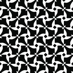 floral seamless pattern background.Geometric ornament for wallpapers and backgrounds. Black and white pattern.