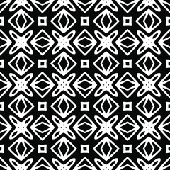 floral seamless pattern background.Geometric ornament for wallpapers and backgrounds. Black and white pattern.