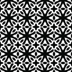 floral seamless pattern background.Geometric ornament for wallpapers and backgrounds. Black and white pattern.
