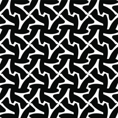 Vector pattern with symmetrical elements . Repeating geometric tiles from striped elements. black patterns.