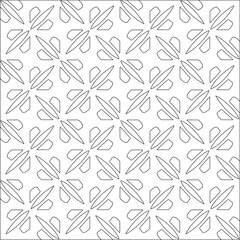  Vector pattern with symmetrical elements . Repeating geometric tiles from striped elements. black patterns.