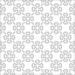  Vector pattern with symmetrical elements . Repeating geometric tiles from striped elements. black patterns.