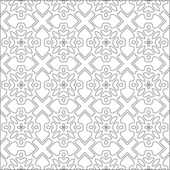 Vector pattern with symmetrical elements . Repeating geometric tiles from striped elements. black patterns.