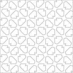 Vector pattern with symmetrical elements . Repeating geometric tiles from striped elements. black patterns.