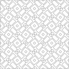 Vector pattern with symmetrical elements . Repeating geometric tiles from striped elements. black patterns.