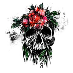 Rose skull