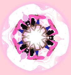 Fototapeta premium Poster with people in dynamic game or action. Colorful silhouettes with brush stroke inside.