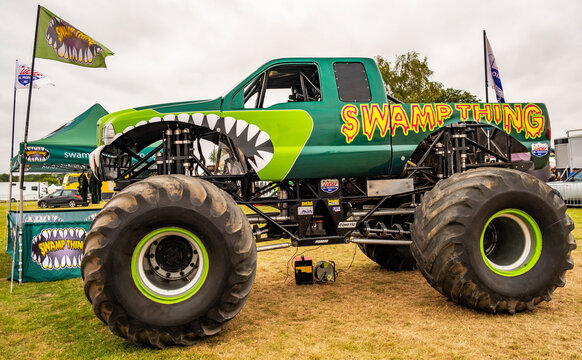 Swamp Thing Monster Truck Parked Up On Display At The East Of England Truckfest 2021