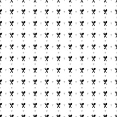 Square seamless background pattern from geometric shapes are different sizes and opacity. The pattern is evenly filled with big black dinner time symbols. Vector illustration on white background
