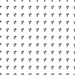 Square seamless background pattern from black palm trees symbols. The pattern is evenly filled. Vector illustration on white background