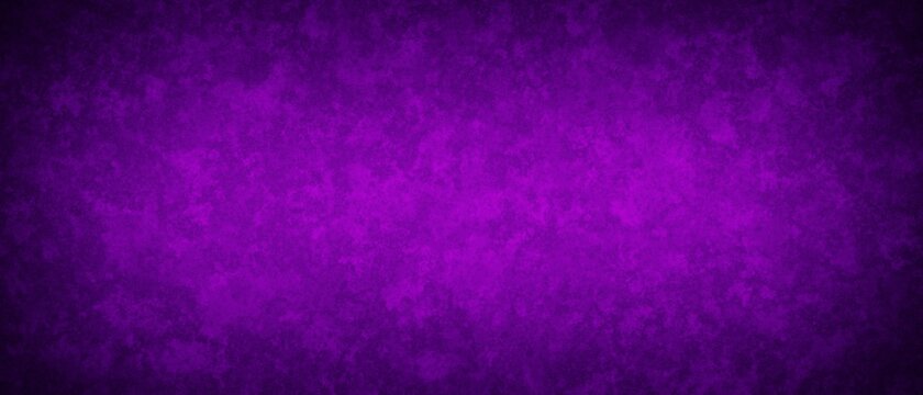 Dark abstract purple background with shaded edges. Marbled noisy texture.