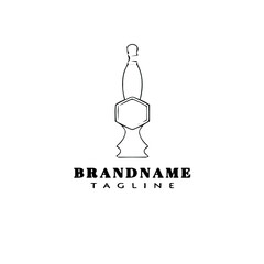 beer pump cartoon logo icon design template black isolated vector illustration