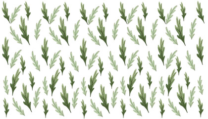 green leaves pattern on white background