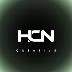 HCN Letter Initial Logo Design Template Vector Illustration