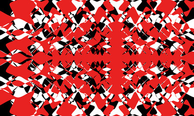 Fototapeta na wymiar red and black interesting patterns on a white background
