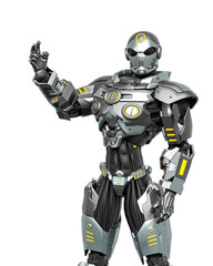 Fototapeta premium space knight is doing a to be or not to be pose