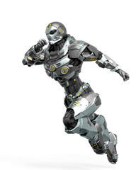 space knight is running fast