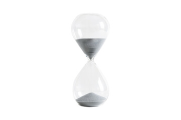 Hourglass on a white background. Time passing away