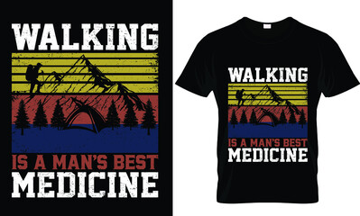 Hiking /Mountain t-shirt design, Vintage hiking t-shirt design vector, Typography hiking t-shirt design