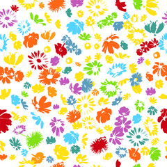 Seamless background small flowers. Vector illustration