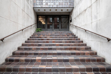 entrance stairs to an apartment building