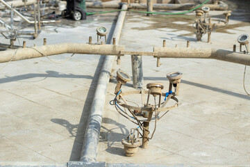 Fountain repair. The city fountain has been dismantled for prophylaxis.