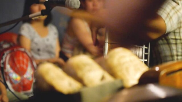 Chinese Wood Block Used By A  Chinese Performer