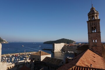 Fototapeta premium View onto the Harbour of Dubrovnik from the City Walls