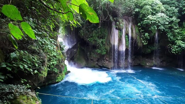 The beautiful Puente de Dios waterfall and cenote, Tamasopo, San Luis Potosi, Mexico