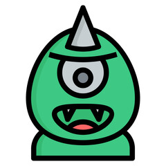 monster Color line icon