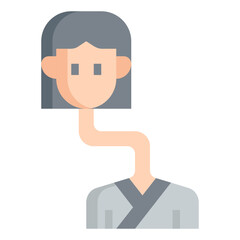 japanese ghost flat icon