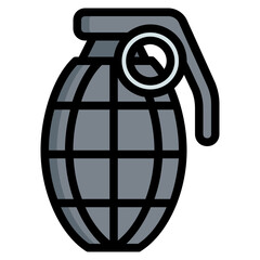 Hand Grenade Color line icon